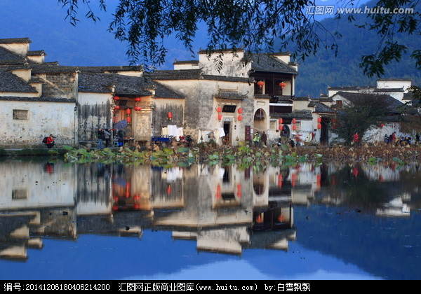 安徽宏村建筑,国内旅游景点,旅游景点,摄影,汇图网www.huitu.com