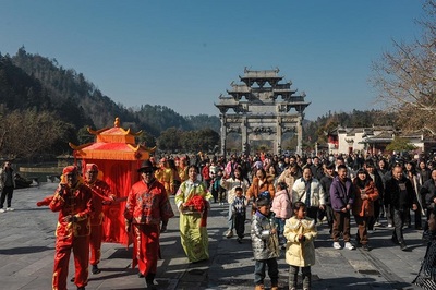 春节假期,黟县旅游“热辣滚烫”